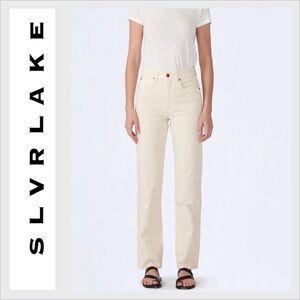 SLVRLAKE Cream Straight Leg Jeans